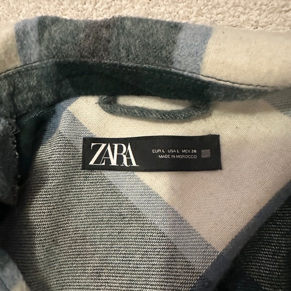 Zara Plaid Flannel Shacket - Picture 3 of 3